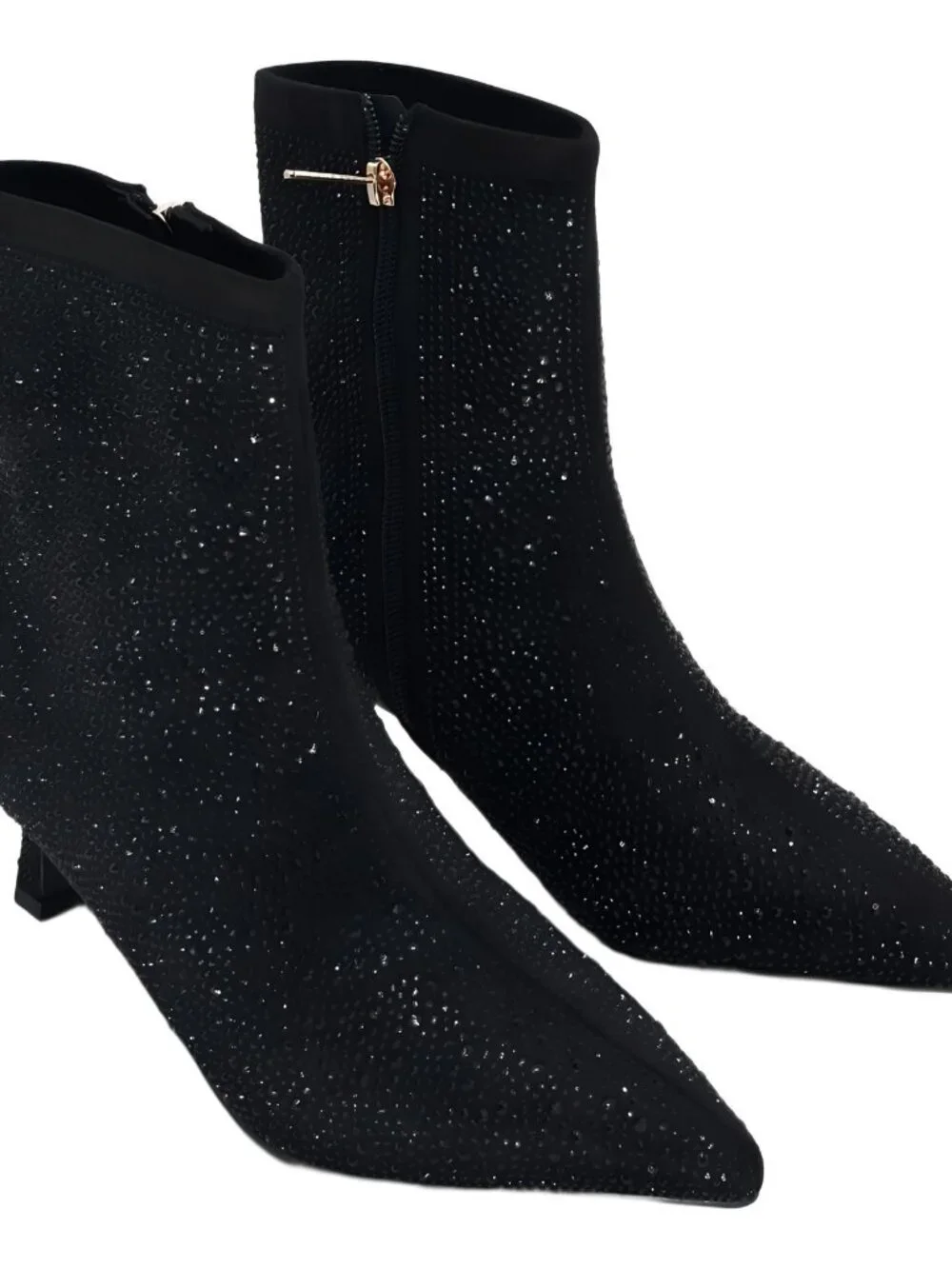 GC Shoes Tina Pointed Toe Sparkle Kitten Heel Booties Women's 10M - Picture 4 of 6